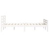 vidaXL Cadre de lit sans matelas blanc bois massif 135x190 cm