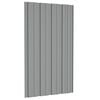 vidaXL Panneau de toiture 12 pcs Gris 80 x 45 cm Acier galvanis&eacute;