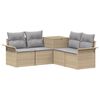 vidaXL Ensemble de Canap&eacute;s 5 pc Beige et Gris clair