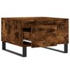 vidaXL Table basse ch&ecirc;ne fum&eacute; 55x55x36,5 cm bois d'ing&eacute;nierie