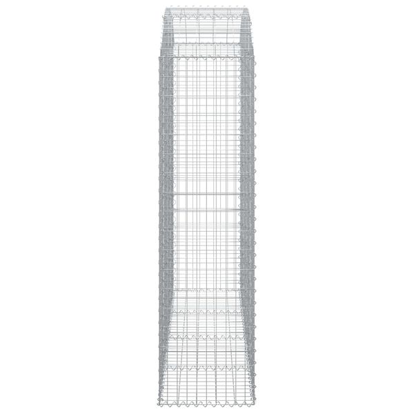 vidaXL Panier de gabions arqu&eacute; 200x50x180/200 cm Fer galvanis&eacute;