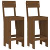 vidaXL Tabourets lot de 2 marron miel 40x48,5x115,5 cm bois massif pin