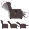 vidaXL Fauteuil inclinable de massage &eacute;lectrique Marron fonc&eacute; Tissu