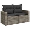 vidaXL Salon de jardin 9 pcs avec coussins gris r&eacute;sine tress&eacute;e