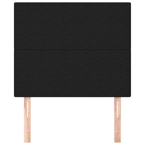 vidaXL T&ecirc;te de lit Noir 100x5x118/128 cm Tissu