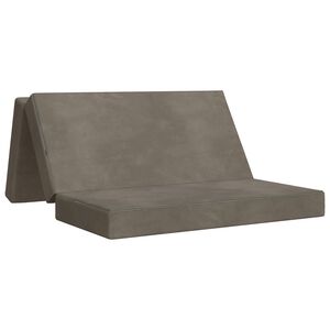 vidaXL Canap&eacute;-lit pliable 140 x 67 x 45 cm Gris clair