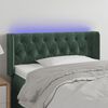 vidaXL T&ecirc;te de lit &agrave; LED Vert fonc&eacute; 103x16x78/88 cm Velours