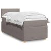 vidaXL Sommier &agrave; lattes de lit avec matelas Taupe 80x200 cm Tissu