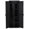 vidaXL Armoire de rangement de jardin Noir 65x45x172 cm PP Rotin