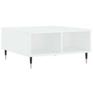 vidaXL Table basse blanc 60x60x30 cm bois d'ing&eacute;nierie