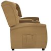 vidaXL Fauteuil inclinable avec porte-gobelet 4 places Taupe