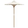 vidaXL Parasol de jardin Blanc crème 150 x 150 x 210 cm Bambou