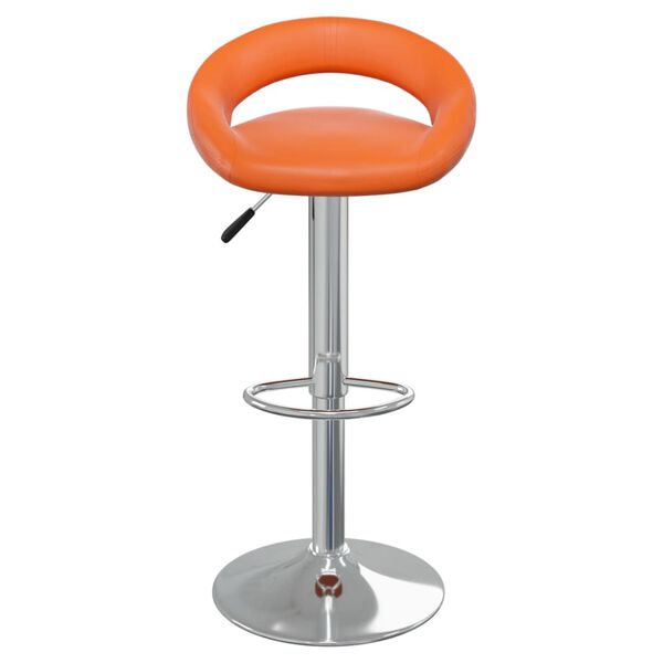 vidaXL Tabouret de bar Orange Similicuir