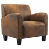 vidaXL Canap&eacute;-chaise Marron 70x69x72 cm Similicuir