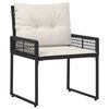 vidaXL Ensemble de meubles d'ext&eacute;rieur 5 pcs Noir et Blanc