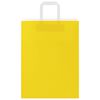 vidaXL Sacs en papier 250 pcs avec poign&eacute;es jaune 26x12x35 cm