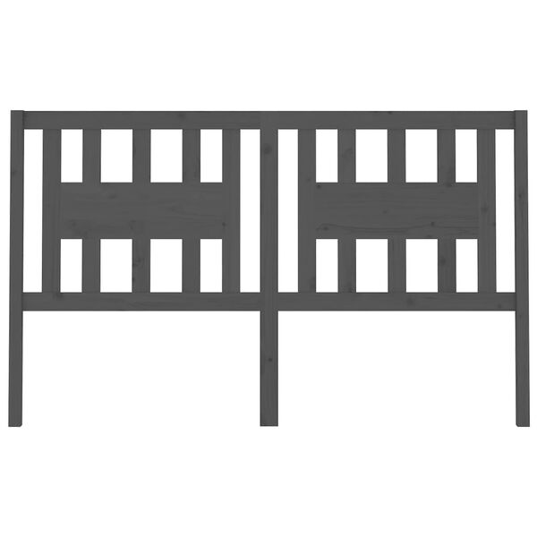 vidaXL Tête de lit Gris 126x4x100 cm Bois massif de pin