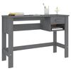 vidaXL Bureau HAMAR Gris fonc&eacute; 110x40x75 cm Bois massif de pin