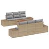 vidaXL Ensemble de canap&eacute; de jardin 7 pc Beige et Gris clair polyrotin