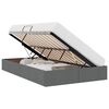 vidaXL Lit de Rangement avec matelas Gris fonc&eacute; 120 x 200 cm tissu