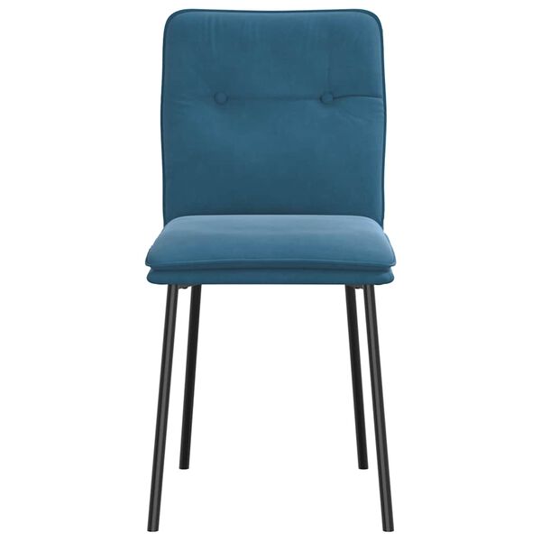 vidaXL Chaises à manger lot de 4 Bleu Velours