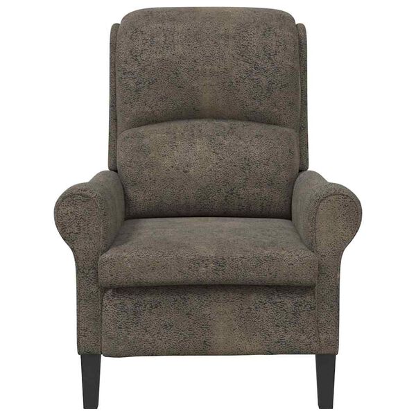 vidaXL fauteuil Gris foncé 76 x 94 x 102 cm Cuir synthétique