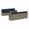 vidaXL Ensemble de canap&eacute; de jardin 9 pc Gris