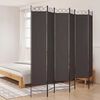 vidaXL Cloison de s&eacute;paration 6 panneaux Marron 240x220 cm Tissu