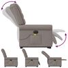 vidaXL Fauteuil inclinable de massage &eacute;lectrique Taupe Tissu