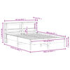 vidaXL Cadre de lit sans matelas blanc 135x190 cm bois de pin massif
