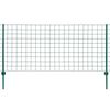 vidaXL Cl&ocirc;ture Euro Acier 20x1,5 m Vert