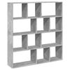 vidaXL Biblioth&egrave;que gris b&eacute;ton 132x29x141,5 cm bois d'ing&eacute;nierie