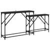 vidaXL Table console 2 pc Ch&ecirc;ne noir 100 x 28 x 75 cm