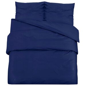 vidaXL Ensemble de housse de couette Bleu marine 140x200 cm Coton