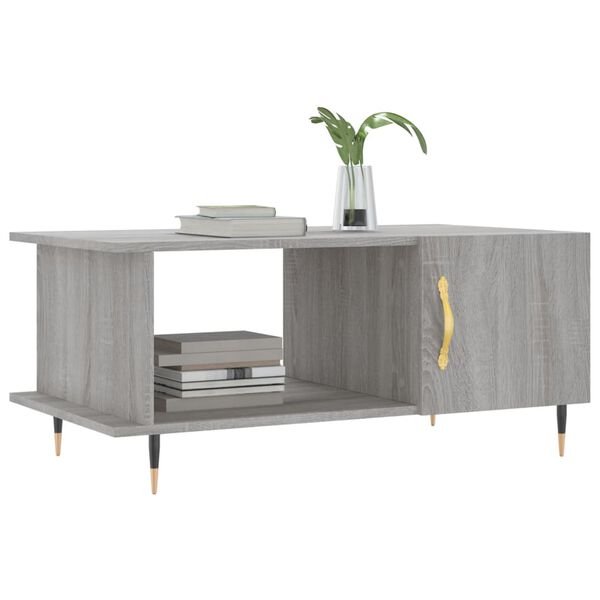 vidaXL Table basse sonoma gris 90x50x40 cm bois d'ing&eacute;nierie