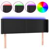 vidaXL Tête de lit à LED Noir 147x16x78/88 cm Similicuir