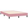 vidaXL Sommier &agrave; lattes de lit avec matelas rose 120x210 cm velours