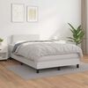 vidaXL Sommier &agrave; lattes de lit avec matelas blanc 120x190cm similicuir