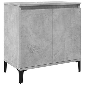 vidaXL Meuble d'&eacute;vier gris b&eacute;ton 58x33x60 cm bois d'ing&eacute;nierie