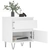 vidaXL Tables de chevet 2 pcs blanc 40x35x50 cm bois d&rsquo;ing&eacute;nierie