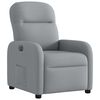 vidaXL Fauteuil inclinable &eacute;lectrique Gris clair Tissu