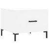 vidaXL Table basse blanc 50x50x40 cm bois d'ing&eacute;nierie