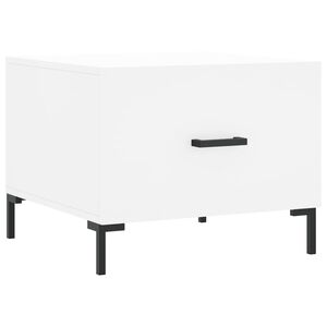 vidaXL Table basse blanc 50x50x40 cm bois d'ing&eacute;nierie