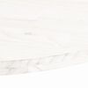 vidaXL Dessus de table blanc 60x30x2,5 cm bois de pin massif ovale