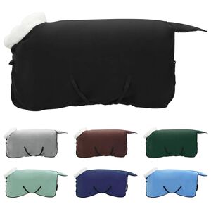 vidaXL Couverture &Eacute;quine Noir 105 cm Fleece polaire