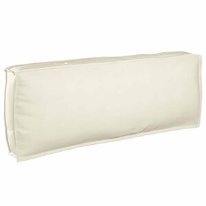 vidaXL Coussin pour dossier de palette Crème 120 x 40 x 12 cm