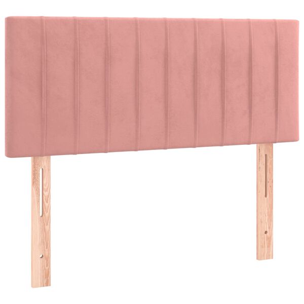 vidaXL T&ecirc;te de lit &agrave; LED Rose 90x5x78/88 cm Velours