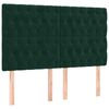 vidaXL Cadre de lit sans matelas vert fonc&eacute; 160x200 cm velours
