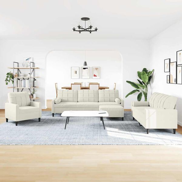 vidaXL Ensemble de canap&eacute;s 4 pcs avec coussins et traversins velours