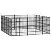 vidaXL Chenil d'ext&eacute;rieur pour chiens Acier 23,04 m&sup2;